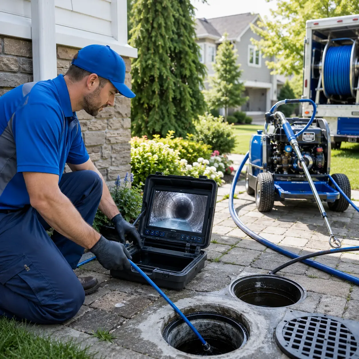 Outdoor drain cleaning professionals serving Adell, WI