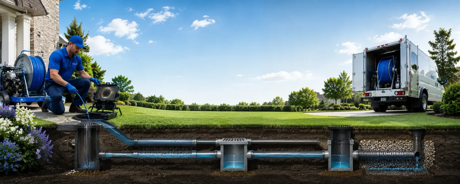 Outdoor drain cleaning information for Adell, WI